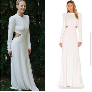 A.L.C. Gabriela Gabriella Dress Gown in White in Size 2